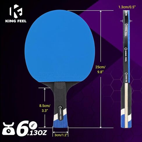 Professional Ping Pong Paddles-Lightweight Carbon Fiber Table Tennis Rackets with 7-Ply Blade, 2.0mm Premium Sponge, ITTF Approved Rubber - for Tournament-Level Performance Table Tennis Paddles in Saudi Arabia