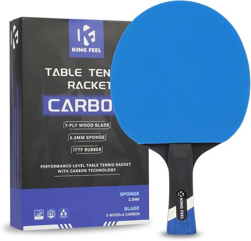 Professional Ping Pong Paddles-Lightweight Carbon Fiber Table Tennis Rackets with 7-Ply Blade, 2.0mm Premium Sponge, ITTF Approved Rubber - for Tournament-Level Performance Table Tennis Paddles in Saudi Arabia