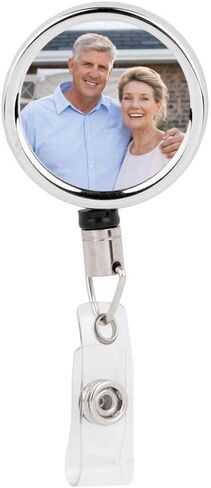 Andaz Press Retractable Badge Reel Holder with Clip, Heavy Duty Metal Name Tag Retractable ID Key Belt Clip Text Personalized, Elegant Script Font Quote, Phrase, Saying, Fully Custom Design Your Own in Saudi Arabia