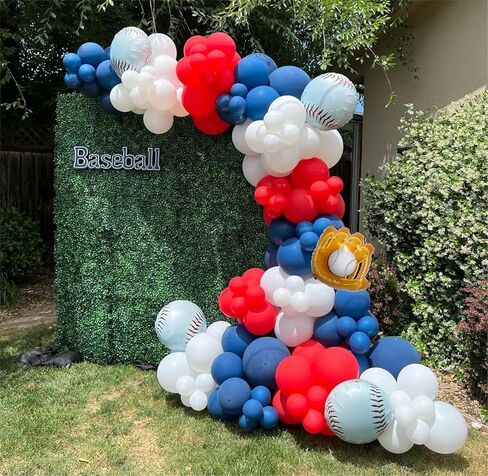 Baseball Balloon Arch Garland Kit,Red White and Blue Balloon Arch Garland Kit for Sport Party Birthday Baby Shower Graduation Decorations in Saudi Arabia