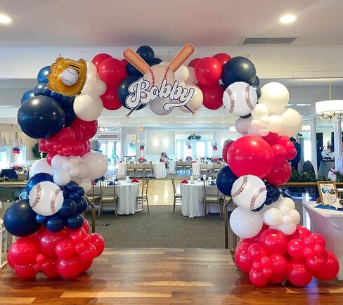 Baseball Balloon Arch Garland Kit,Red White and Blue Balloon Arch Garland Kit for Sport Party Birthday Baby Shower Graduation Decorations in Saudi Arabia