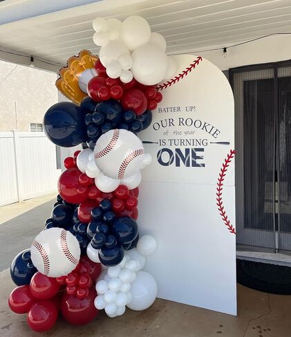 Baseball Balloon Arch Garland Kit,Red White and Blue Balloon Arch Garland Kit for Sport Party Birthday Baby Shower Graduation Decorations in Saudi Arabia