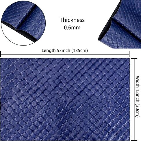 Hyang Diamond Massing Pint Pu Faux Leather Sheets Roll 12 "× 53" لفائف جلدية فو مثالية للحرف اليدوية محفظة أقواس المجوهر in Kuwait