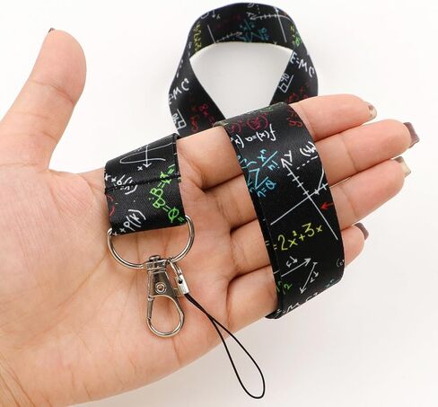 Math Formulas ID Badge حامل NERD Lanyard اسم العلامة الرقبة مفتاح Keys Teacher ، School in Kuwait