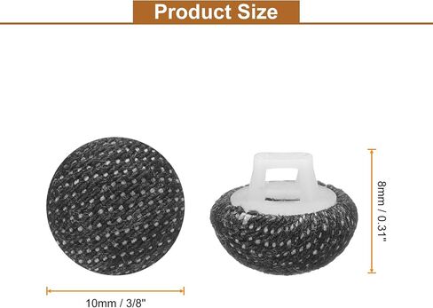 Harfington 10pcs 20l قماش قماش مغطى زر 12.5 مم 1/2 in Saudi Arabia