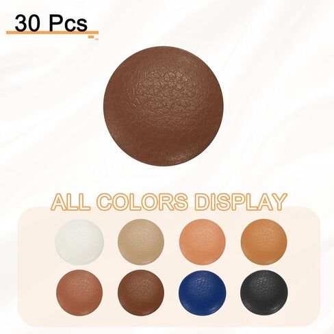 Harfington 30pcs Pu Leather Compertons 12.5mm (20L) قطره مستدير أزرار خياطة بديلة للملحقات DIY زخرفة الملابس ، بني ، بني in Kuwait
