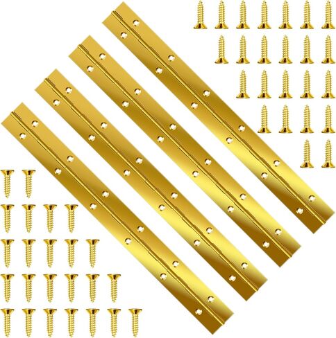4 PCS 12 Inch Black Heavy Duty Stainless Steel Piano Hinge Continuous & Piano Hinges Piano Boat Hinges for Cabinet Door Cases Woodworking Wood Furniture Tool Storage Boxes Piano (Black) in Kuwait