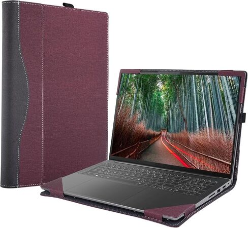 Laptop Case Cover for 16 inch Lenovo Yoga Pro 9i Gen 8 & Yoga Pro 16IRP8 [Do Check Model] Notebook Sleeve Computer Bag Protective PU Shell Accessories with Heat Dissipation Hole (red Wine) in Kuwait