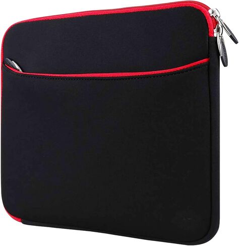 حقيبة حاملة للأكمام 12 بوصة للأجهزة اللوحية ، iPad ، أجهزة الكمبيوتر المحمولة ، أجهزة الكمبيوتر المحمولة Chrombooks 12 بوصة ، حقيبة مبطنة ناعمة مع حامل الملحقات (أسود) in Kuwait