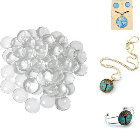 60pcs cabochons class class صافية 25 ملم مسطح الشفاف الدائري cabochons القبة الإكسسوارات DIY المجوهرات in Saudi Arabia