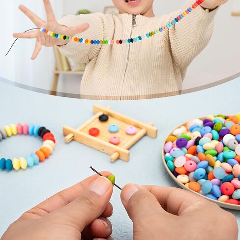 450 PCS 12 مم حبات العدس السيليكون لسلسلة المفاتيح ، سوار ، قلادة ، وأقلام تصنع 30 لونًا من الخرز السيليكون الفضفاضة لصياغة DIY in Kuwait