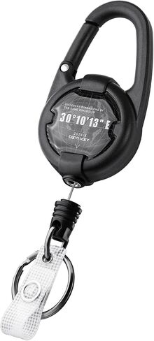 Retractable Keychain, Heavy Duty Carabiner Badge Holder, Tactical ID Badge Reel with 32" Steel Retractable Cord, 10 OZ with Badge Strap and Key Ring（Orange） in Saudi Arabia