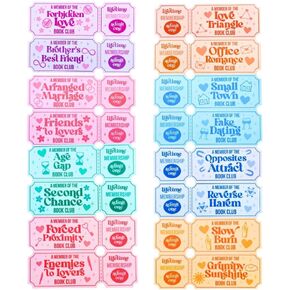 Book Trope Bookmarks 16PC – Ticket Shaped, Quirky and Fun Bookmarks for Women Aesthetic Stylish and Unique Reading Accessories, Great Gift for Avid Readers, Literature Lovers, and Book Clubs