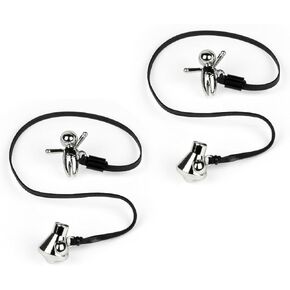 Three by Three Strings Attached! Cat + Yarn Adjustable Bookmark – Solid Metal Charms with Adjustable Flat Cord, Fits Books of All Sizes, 2 Pack