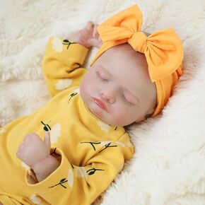 Reborn Baby Dolls - 20 Inch Realistic Sleeping Newborn Baby Doll Girls Lifelike Full Vinyl Body Anatomically Correct Real Life Baby Dolls Advanced Painted Gift Set for Kids Age 3+