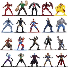 Marvel 1.65" Die-cast Metal Collectible Figures 20-Pack Wave 3, Toys for Kids and Adults