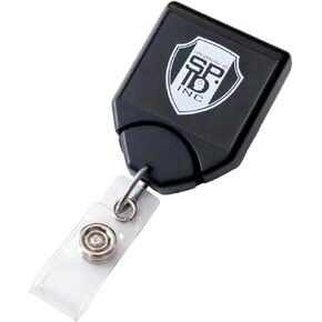 Heavy Duty Retractable Badge Reel - No Twist B-Reel I'd Card Holder w/Strong Pull Cord and Swivel Alligator Clip with Teeth - Slot Hole Snap Strap for Nurse Badges, Office Keys by Specialist ID