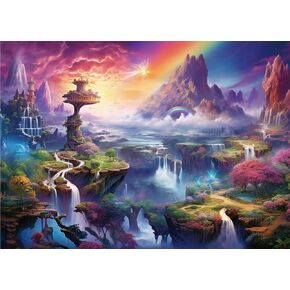 HUADADA Jigsaw Puzzles for Adults 1000 Pieces, Fairyland with Poster Interlock Perfectly Letter on Back No Dust, Home Decor Birthday Party Toy for Men Women Elders Seniors (27.5"x19.6")