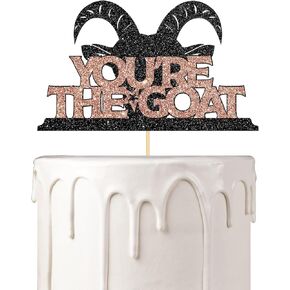 You're the Goat Cake Topper, Greatest of All Time Graduation or Happy Birthday or Retirement Decorations Supplies