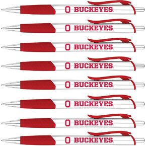 Greeting Pen Ohio State Silver Barrel Grip Pen 8 Pack (2843)