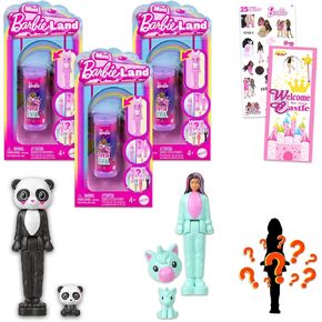 Barbie Mini Barbieland Blind Bag Mini Figure Set - Bundle with 3 Barbie Blind Cutie Reveal Tube Mystery Barbie Dolls Plus Stickers, More | Barbie Party Favors for Girls, Kids