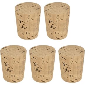 MECCANIXITY Tapered Cork, 33.3x26.9x38.1mm Natural Wooden Leakproof Soft Cork Stoppers for Wine Beer Bottle Crafts Corks Plug Replacement Laboratory Supplies, Dark Wood Color, Pack of 10 in Kuwait