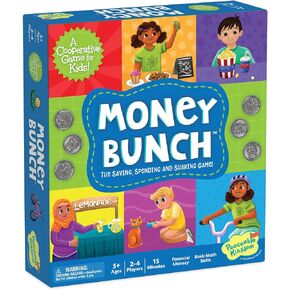 Peaceable Kingdom Money Bunch Game - Cooperative Board Game Teaching Smart Money Habits of Learning to Save, Share and Spend Money