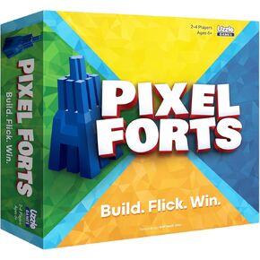 Pixel Forts Board Game by Uzzle Games | Fun Games for Kids (Age 6+), Teens, Family Board Games | Build Your Defense & Protect Your Fort, Interactive Building Game for Home, School, Work & Travel