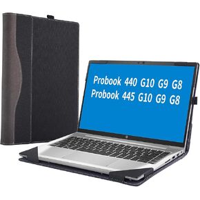 Protective Case Cover for Hp 14" Probook 440 G10 G9 G8 2023 / Probook 445 G10 G9 G8 [Not Other Models] Notebook Sleeve Computer Bag Protective PU Leather Shell Gifts (Blue)