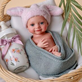 BABESIDE 16" Full Silicone Reborn Baby Doll Girl Clara - Realistic 4lb Newborn Preemie Lifelike with Accessories for Kids 3+ & Collectors