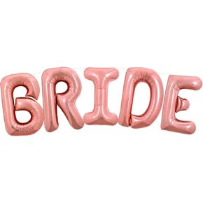 TONIFUL 40 Inch Large White Bride Balloons Giant Jumbo Helium Foil Mylar Bride Banner for Wedding Marriage Bridal Shower Engagement Party Decorations and Supplies