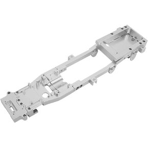 CNC Metal Body Chassis Frame Beam Assembled AD002 for WPL D12 1/10 RC Truck Crawler Upgrade Parts (Silver)