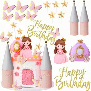 Princess Cake Topper Castle Cake Topper Princess Party Decorations Princess Castle Theme Party Supplies