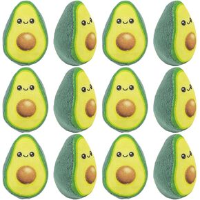 ArtCreativity Mini Plush Avocados for Kids, Set of 12, Soft Stuffed Avocado Toys, Cute Party Supplies, Snack Party Favors, Easter Basket Stuffers, Goodie Bag Fillers