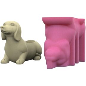 Vase Molds Succulent Planter Moulds Vase Molds Dachshund Dog Shape Flowerpot Molds Epoxy Resin Mold Pen Storage Holder Molds