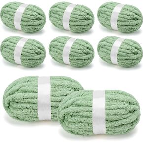 Chunky Chenille Yarn for Crocheting/Arm Knitting, Super Soft Jumbo Knit Blanket Yarn Navy 6 Pack (32 yds, 8.5 oz Each Pack)
