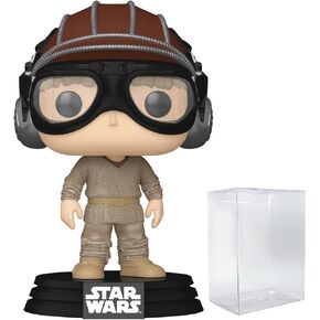 POP Star Wars: The Phantom Menace 25th Anniversary - Anakin Skywalker (Pod Racer Helmet) Funko Vinyl Figure (Bundled with Compatible Box Protector Case), Multicolored, 3.75 inches, STL296196