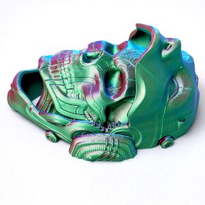 3D Printed Skeleton mask Creative Ornaments,Flexible Realistic Articulated Animal Fidget Toys,Mystery Figurines Gifts for Easter Basket Stuffers,Executive Desk Décor and Festival Collectible (RGB)