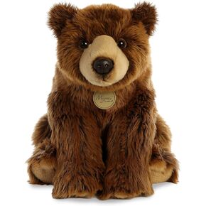 Aurora® Realistic Miyoni® Grizzly Stuffed Animal - Lifelike Detail - Cherished Companionship - Brown 15 Inches