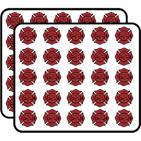 RED Fire Dept Maltese Cross Shaped (fire Firefighter) Sticker for Scrapbooking, Calendars, Arts, Kids DIY Crafts, Album, Bullet Journals