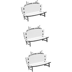 NUOBESTY 5Pcs Sublimation Blank Memorial Bench Chair Decor - Heat Transfer Wooden Chair Ornament for Diy Office and Home Decoration