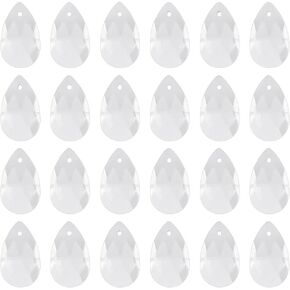 1 صندوق 40pcs 22 مم سحر دموع كبيرة من الأوجه الزجاجية دمعة باهتة شاحب دمعة خضراء قطرة الكمثرى كريستال بيرسستون سحر من أجل المجوهرات صنع السحر مصباح المنزل معلقة