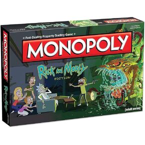 Monopoly Rick and Morty Board Game | Based on the hit Adult Swim series Rick & Morty | Offically Licensed Rick Morty Merchandise | Themed Classic Monopoly Game