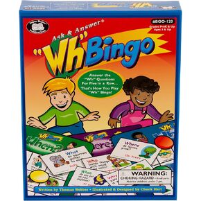 Super Duper Publications | Ask & Answer® Wh Bingo Board Game | Comprehension, Verbal, and Communication Skills | Who, What, Where, When, and Why Questions | Educational Resource for Children