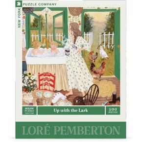 New York Puzzle Company - Loré Pemberton Up with The Lark - 500 Piece Jigsaw Puzzle for Family Game Nights by Loré Pemberton