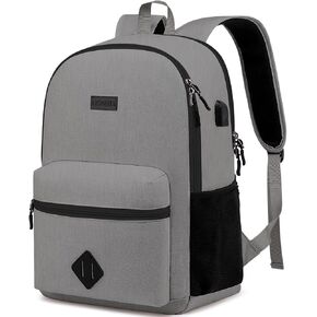 Casual Laptop Backpack,School Backpack Large Bookbag with USB for High School College Students Office Business, Black
