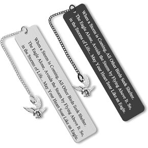 2Pcs Inspirational Bookmarks Eagle Gifts for Women Men Gifts for Eagle Scouts Reading Lovers Scouts Leader Scout Ceremony Gift Scoutmaster Court of Honor Encouragement Gifts for Eagle Lovers Friends