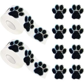 1000 Pcs 2.5cm Paw Print Stickers Cat Paw Print Wall Stickers Large Sticker Paw Prints Animal Sticker Labels Kids Animal Stickers Pet Lover Stickers Scrapbooking Stickers Black