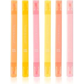 6 Pack Bible Highlighters and Pens No Bleed， Aesthetic Cute Highlighters, Assorted Colors Quick Dry Marking Pen Study Journaling Office School Supplies