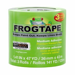 FrogTape 1.41 in. x 47 yd Green Multi-Surface Painter's Tape, PAINTBLOCK, 3 Pack